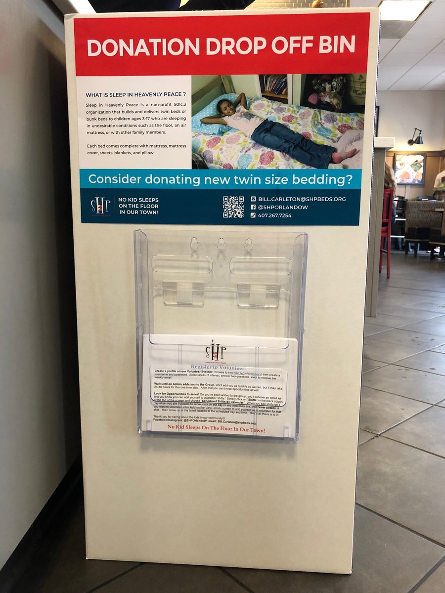 clermontcfa's tweet photo. This Holiday season we are partnering with Sleep in Heavenly Peace to help provide children in need with new bedding!
If you have new twin sized bedding that you would like to donate, bring it by our store to drop off in our donation bins! https://t.co/kUfVPNVAEY