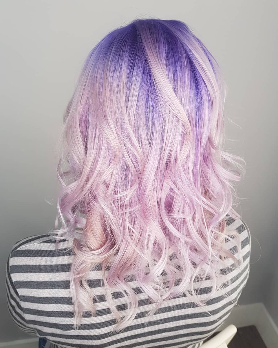 arcticfoxcolor's tweet photo. Get your pastel on with your fav AF shades and some Arctic Mist! ❄️ This look was created by diluting Purple Rain and Girls Night! 😍 (IG: rebellion.haircraft) https://t.co/vGUa3Zyte7