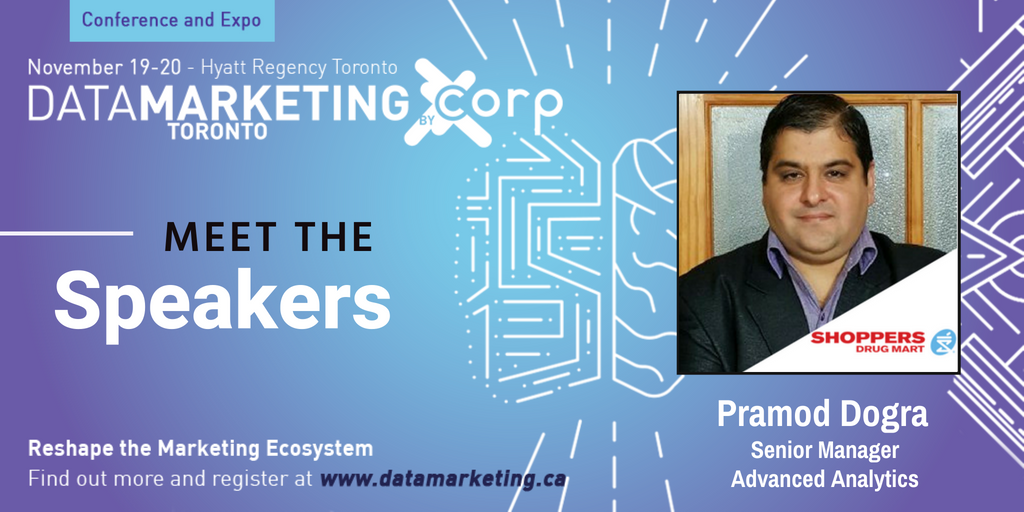 DataAIMarketing's tweet photo. Interested in Deep learning in Marketing and how AI can be leveraged in everyday marketing activities? Visit Pramod Dogra of @ShopprsDrugMart in King 2 to find out more! #DMTO18 https://t.co/a4W6GuFrQH