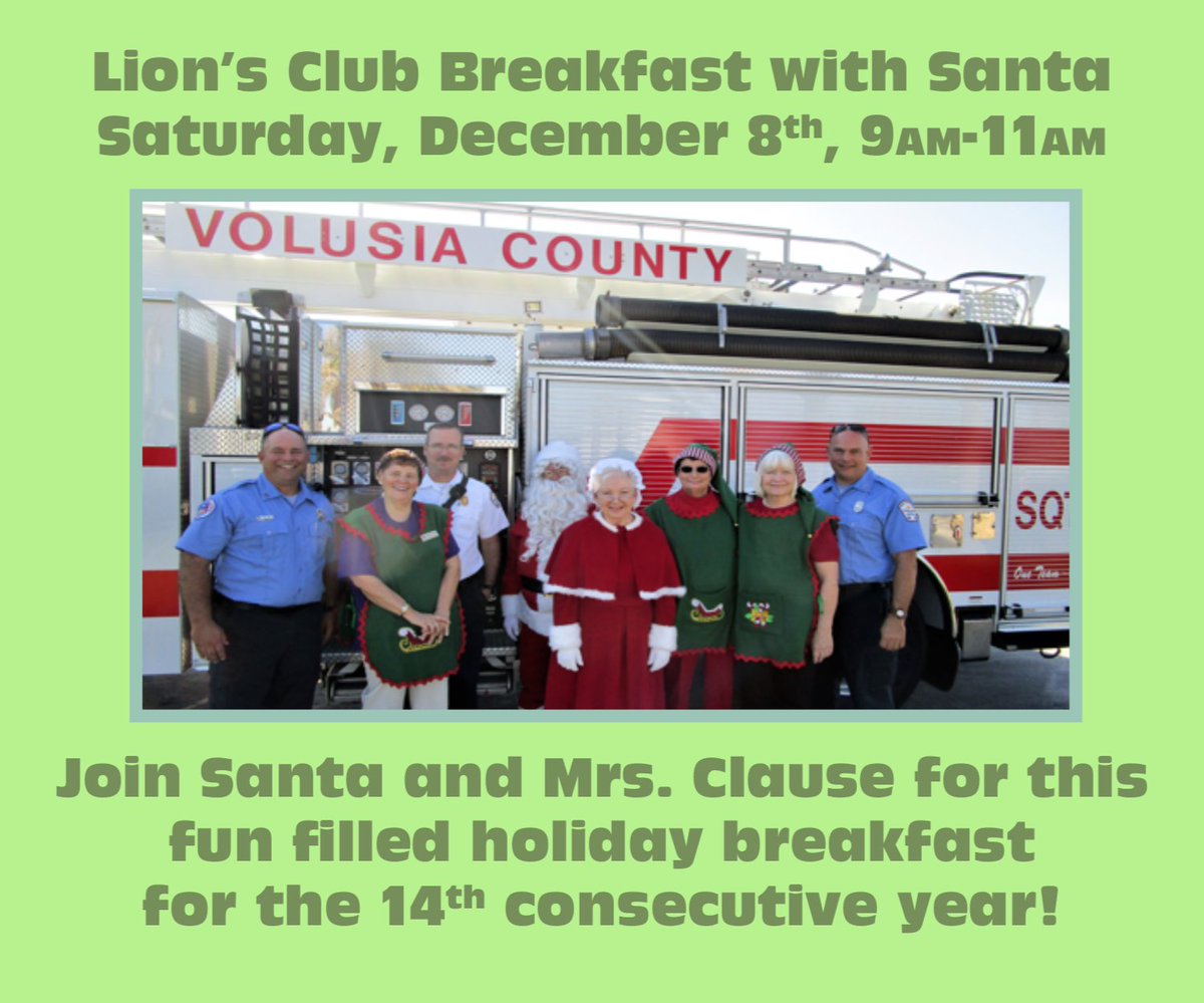 This is our 14th consecutive year that Santa &amp; Mrs. Claus will be joining us for breakfast! Don't forget your wish list! 📝 Click here for our facebook event page! facebook.com/events/4206151…