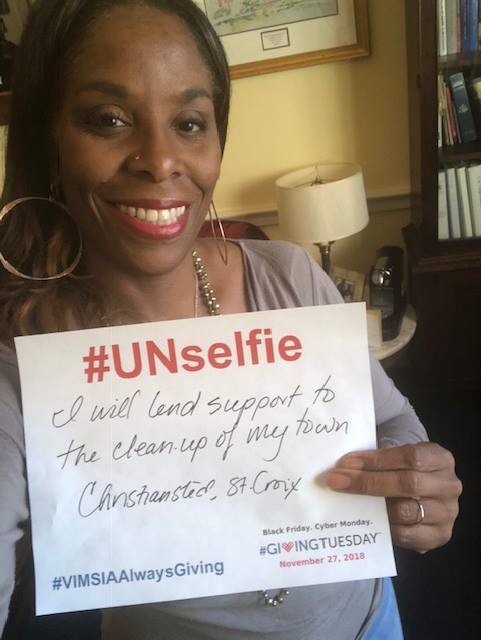 Congresswoman Stacey Plaskett has pledged her support! Thank you Rep. <a href="/StaceyPlaskett/">Rep. Stacey Plaskett</a>, for leading the way and helping the students of #VIMSIA as well as members of our community to spread kindness! #GivingTuesday #VIMSIAAlwaysGiving #ThankYou #StaceyPlaskett #UNselfie
