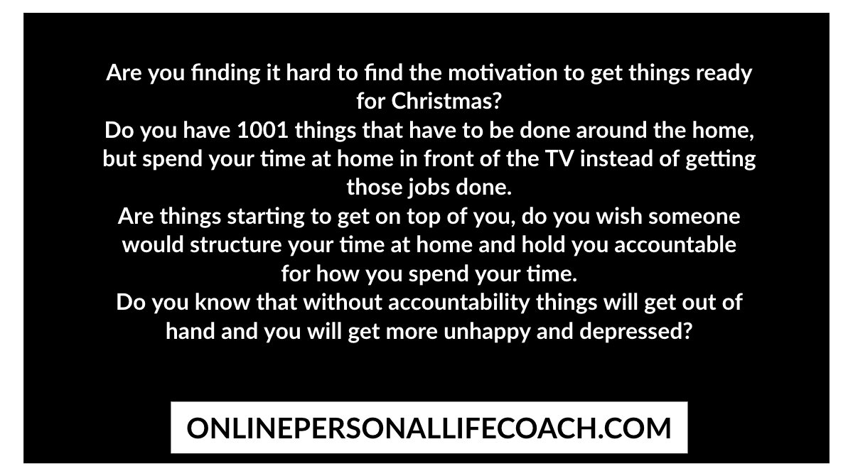 UKlifecoachandy's tweet photo. Are you finding it hard to find the motivation to get things ready for Christmas? 
#lifecoachforwomen
#divorced
#widowed
#married
#single
#mentor
#lifecoachtowomen
#lifecoach 
#discipline 
#mentoring 
#counselling 
#onlinementor
#40plus
#50plus
#60plus
#30plus https://t.co/0u0NL1zJ8j