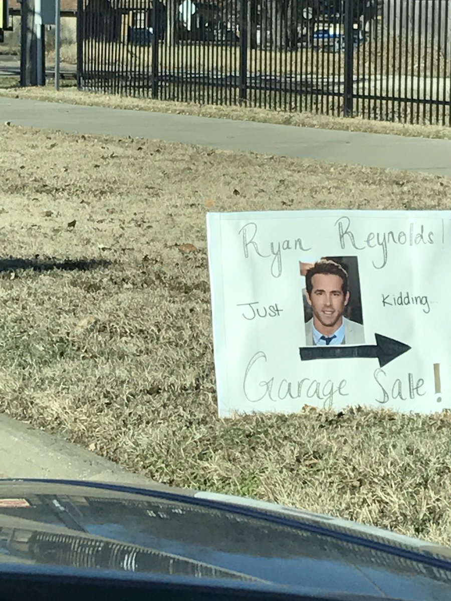 jonbalbo's tweet photo. @VancityReynolds seen in Wichita today! Not sure if they paid you royalties or you were actually hosting the garage sale. https://t.co/mteABqI5iW
