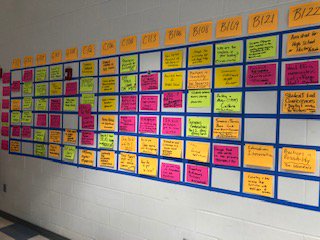 Imagine my delight! Attended my very first <a href="/EdcampNJ/">EdCamp New Jersey</a> and was greeted by a massive wall dashboard of sticky notes! After lunch, I put up my own sticky note - "How do I get to less?" - and took the plunge leading a discussion. Met so many wonderful professionals. Thank you!