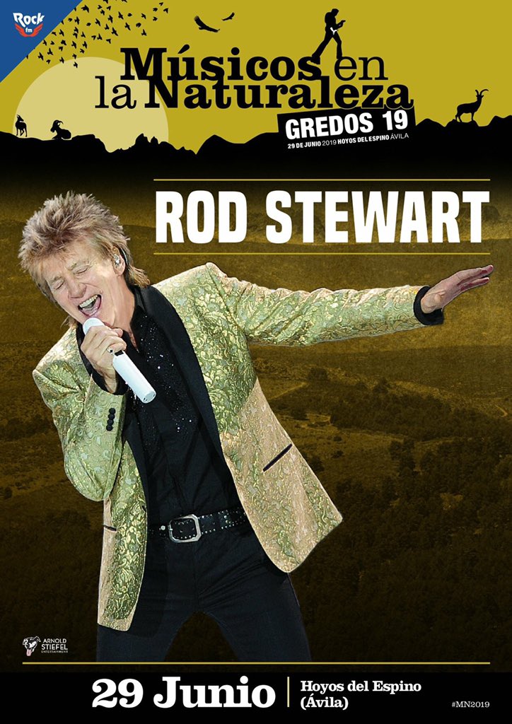 🎸🎼‼️Primer artista confirmado para #MN2019‼️🎸🎼
<a href="/rodstewart/">Sir Rod Stewart</a> in Concert encabeza el cartel de la XIV edición del festival <a href="/GredosMN/">Músicos Naturaleza</a> que se celebra el 29 de junio del 2019 en la Sierra de Gredos- <a href="/Gredos_Avila/">SIERRA DE GREDOS</a>. musicosenlanaturaleza.es