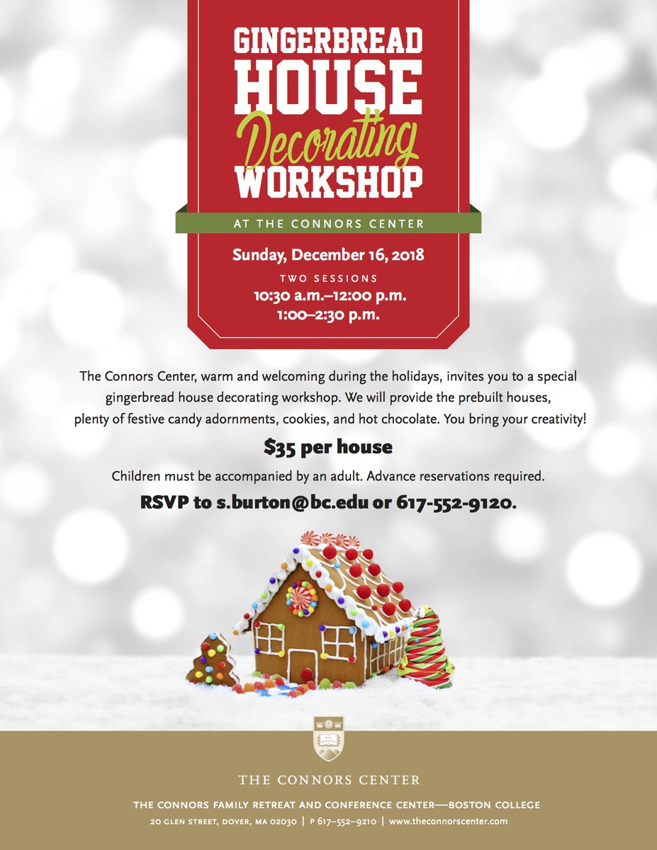 Join the Connors Center for our annual gingerbread house decorating workshop! This event sold out last year, so reserve your spot today!✨