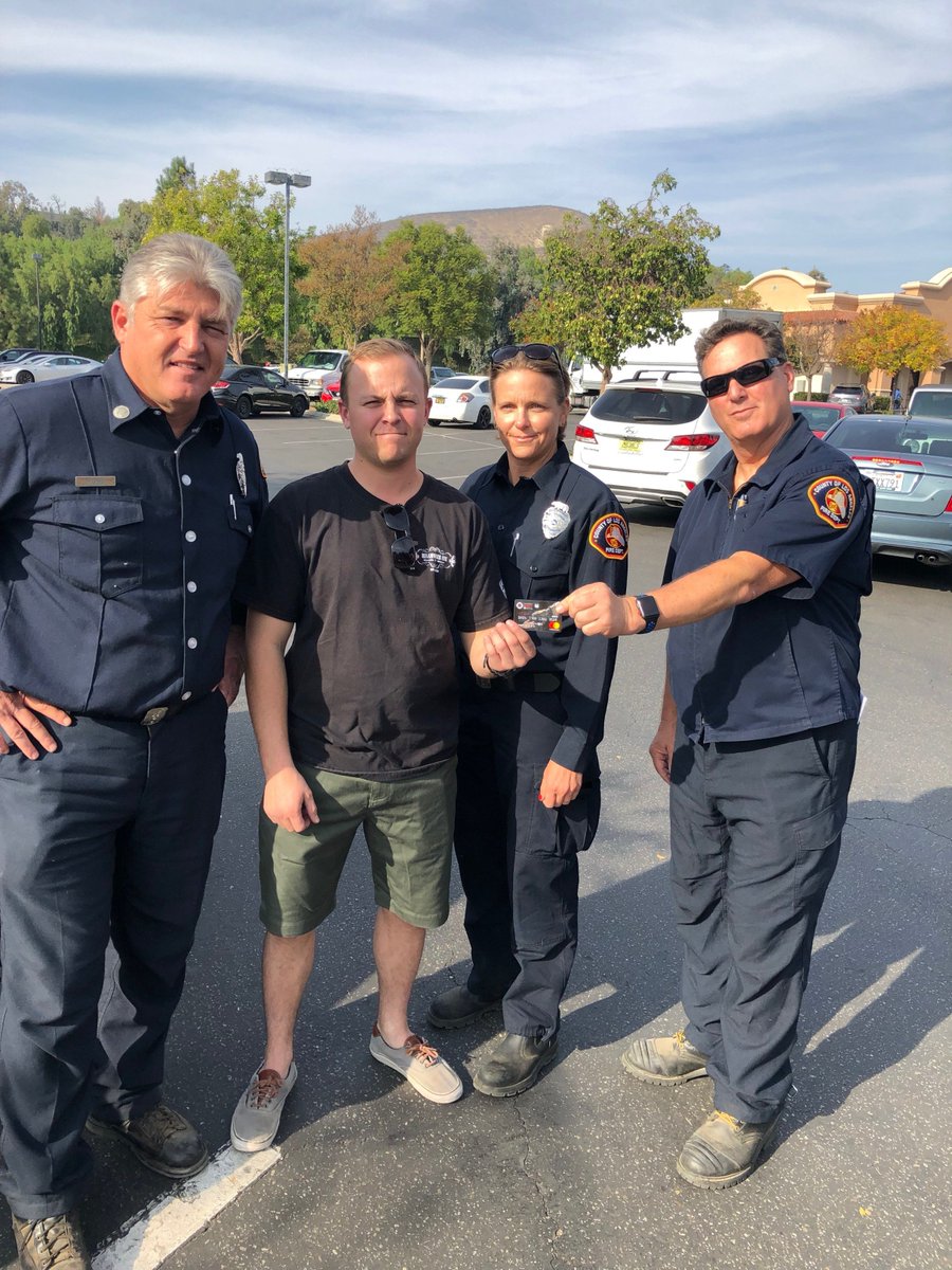 .<a href="/CAFirefighters/">CPF</a> and their families are on the ground distributing SAVE cards to victims of the #CampFire &amp; #WoolseyFire. The $250 SAVE card provides immediate onsite assistance to victims to help get basic necessities. Learn more: cafirefoundation.org/save