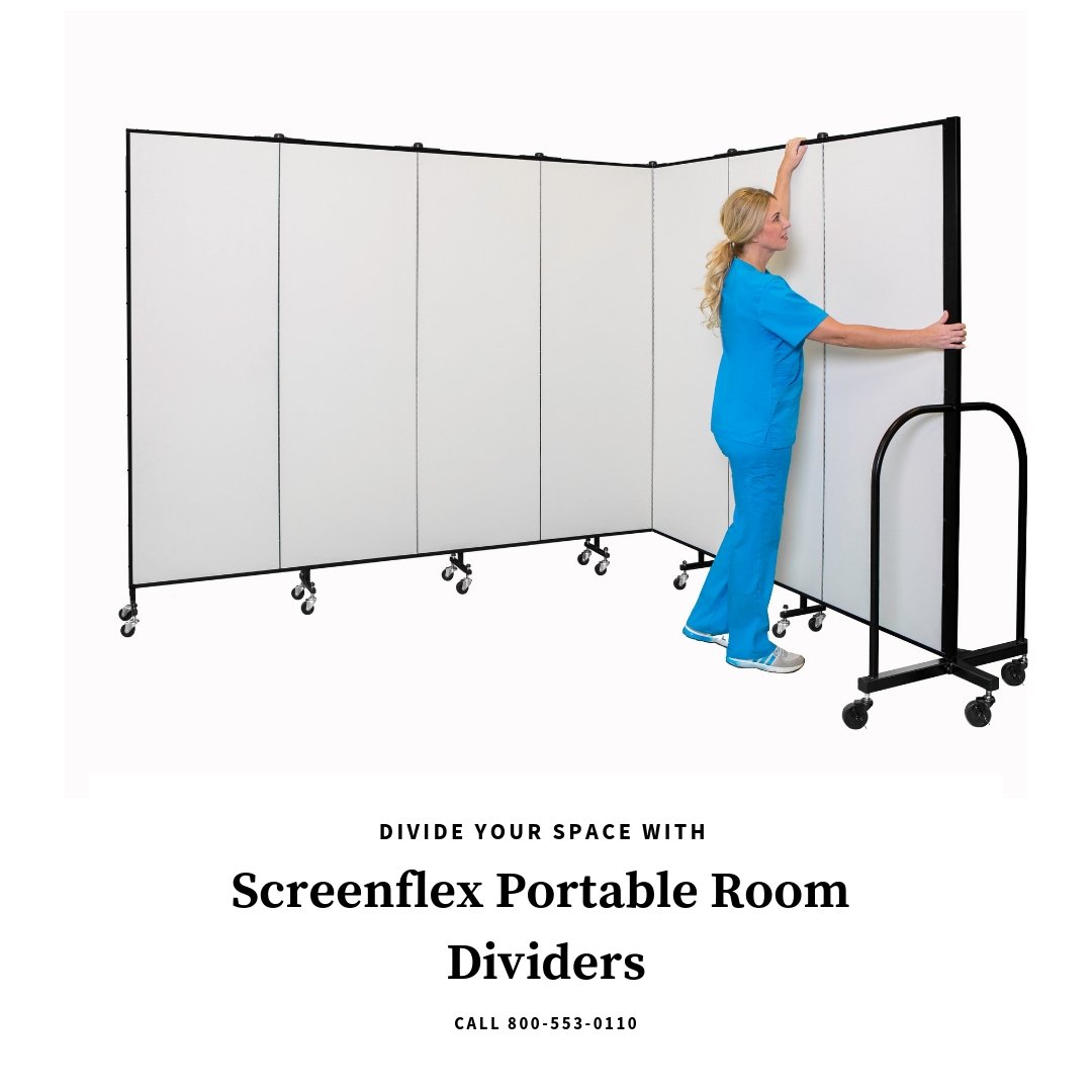 Screenflex's tweet photo. Patient overflow is the biggest challenge hospitals face today. Create temporary rooms with Screenflex Portable Room Dividers and offer patients the privacy they deserve. Learn More https://t.co/TdUEWthwGJ
#hospital #Medical #furniture #portablewall #furnituredesign #nurse https://t.co/4KbLC1nbrq