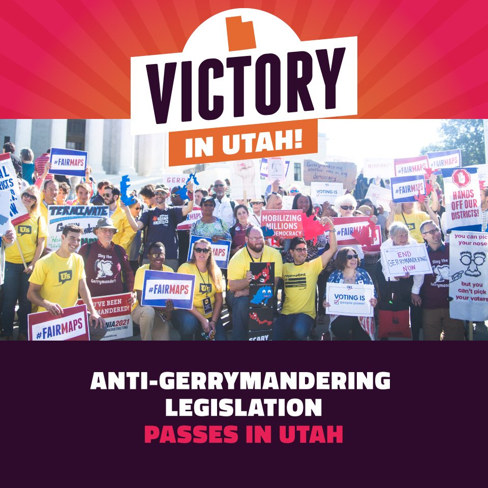 representus's tweet photo. The results are in! Utah just officially passed Proposition 4 to end gerrymandering. https://t.co/qKAiqpdmr8