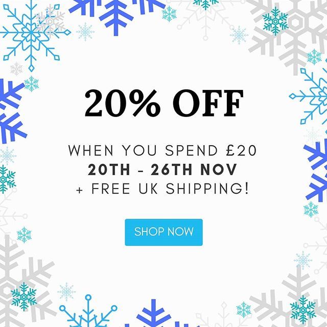 Because there's nothing more stressful than the dreaded Black Friday scramble, we're making shopping simple this year with our amazing #etsycyberweek sale!

You'll automatically get 20% OFF when you spend £20 in our store from 20th - 26th November, woop … ift.tt/2qVzc87