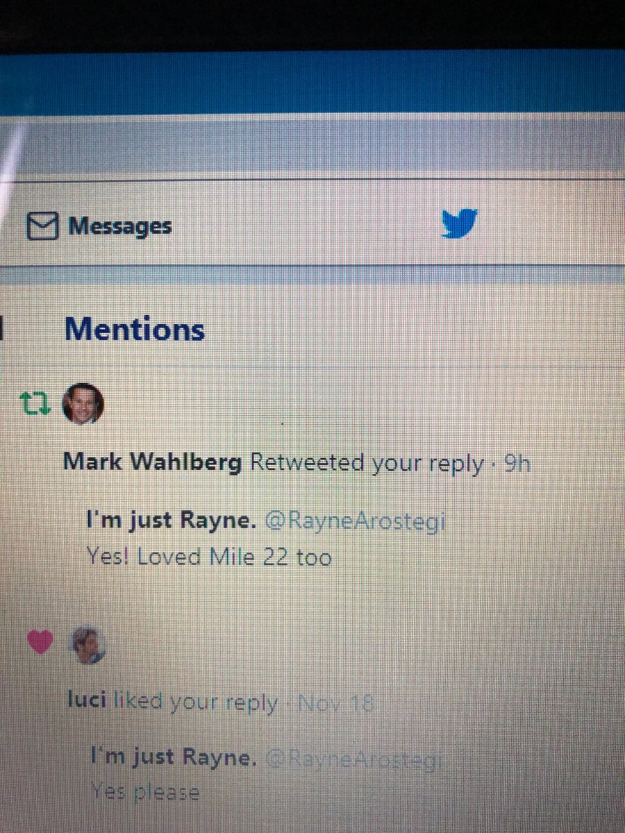 RayneArostegi's tweet photo. OMGoodness!!! Freaking Out Right Now!! Mark Wahlberg retweeted my comment. #ActuallyScreaming #SoBlessed #InstantFamily https://t.co/mTNlTaA6aG