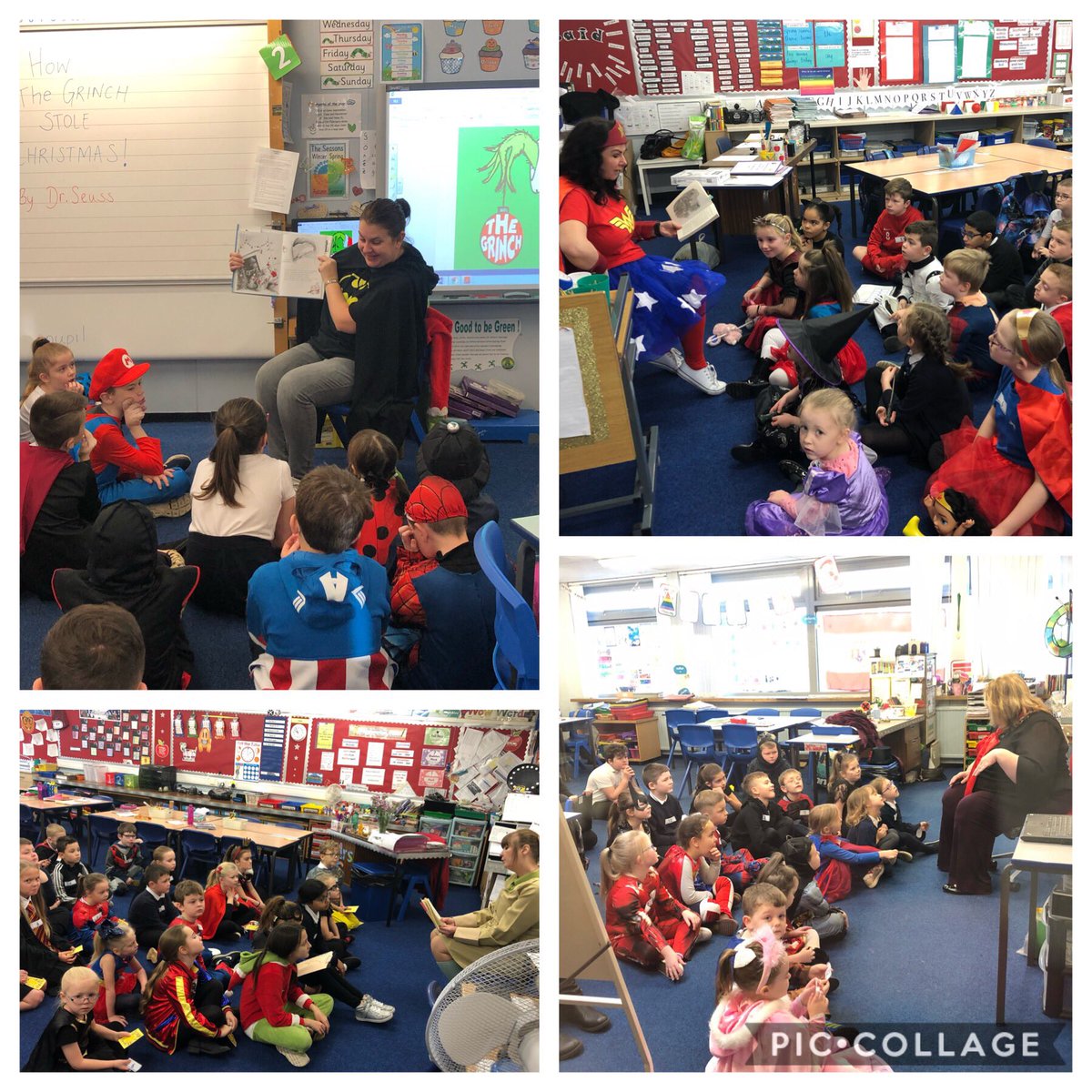 HolytownPS's tweet photo. Helping to #destroythedestroyer by enjoying enjoying our books and stories! #literacyfocusweek #welovebooks https://t.co/Vn7t5omDVT