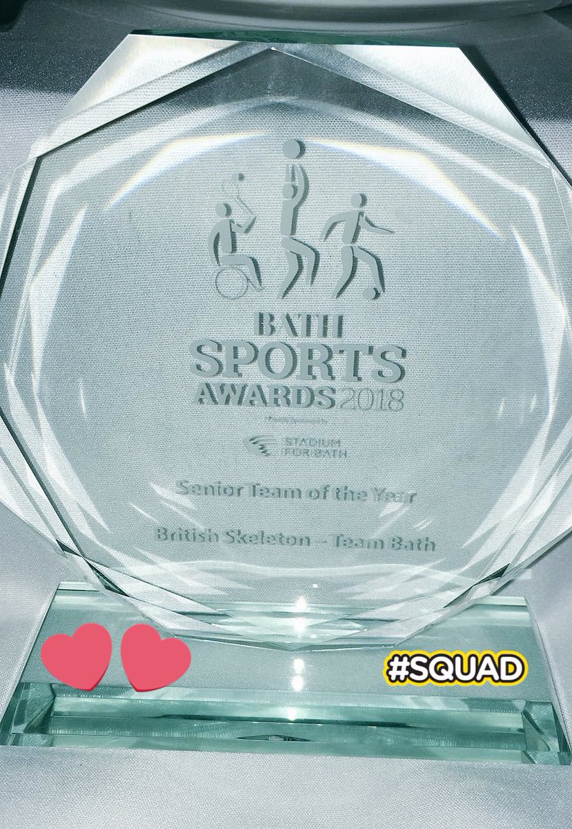 British Bobsleigh and Skeleton Association (@the_bbsa) on Twitter photo 😍 that 🇬🇧 Skeleton have been named Senior Team of the Year at the #BathSportsAwards - a real honour. Huge 👏 to <a href="/LizYarnold/">Lizzy Yarnold</a> <a href="/skeletonlaura/">Laura Deas OLY</a> <a href="/domparsons/">Dom Parsons</a> <a href="/IamRICEcold/">Jerry Rice OLY</a> & all the coaches & support staff, plus our partners & sponsors, who made it happen 🥇🥉🥉🙏 😍 that 🇬🇧 Skeleton have been named Senior Team of the Year at the #BathSportsAwards - a real honour. Huge 👏 to <a href="/LizYarnold/">Lizzy Yarnold</a> <a href="/skeletonlaura/">Laura Deas OLY</a> <a href="/domparsons/">Dom Parsons</a> <a href="/IamRICEcold/">Jerry Rice OLY</a> & all the coaches & support staff, plus our partners & sponsors, who made it happen 🥇🥉🥉🙏