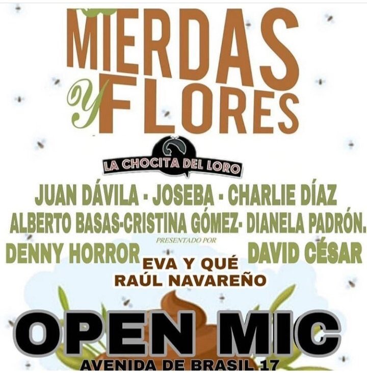 chocitadelloro's tweet photo. Mañana miércoles en la @chocitadelloro de #AvDeBrasil #openmic presentado por @Humordazados https://t.co/kQ1I8uS5N2 Si haces RT y eres follower sorteo de 5 entradas https://t.co/CWmpuWEwqg