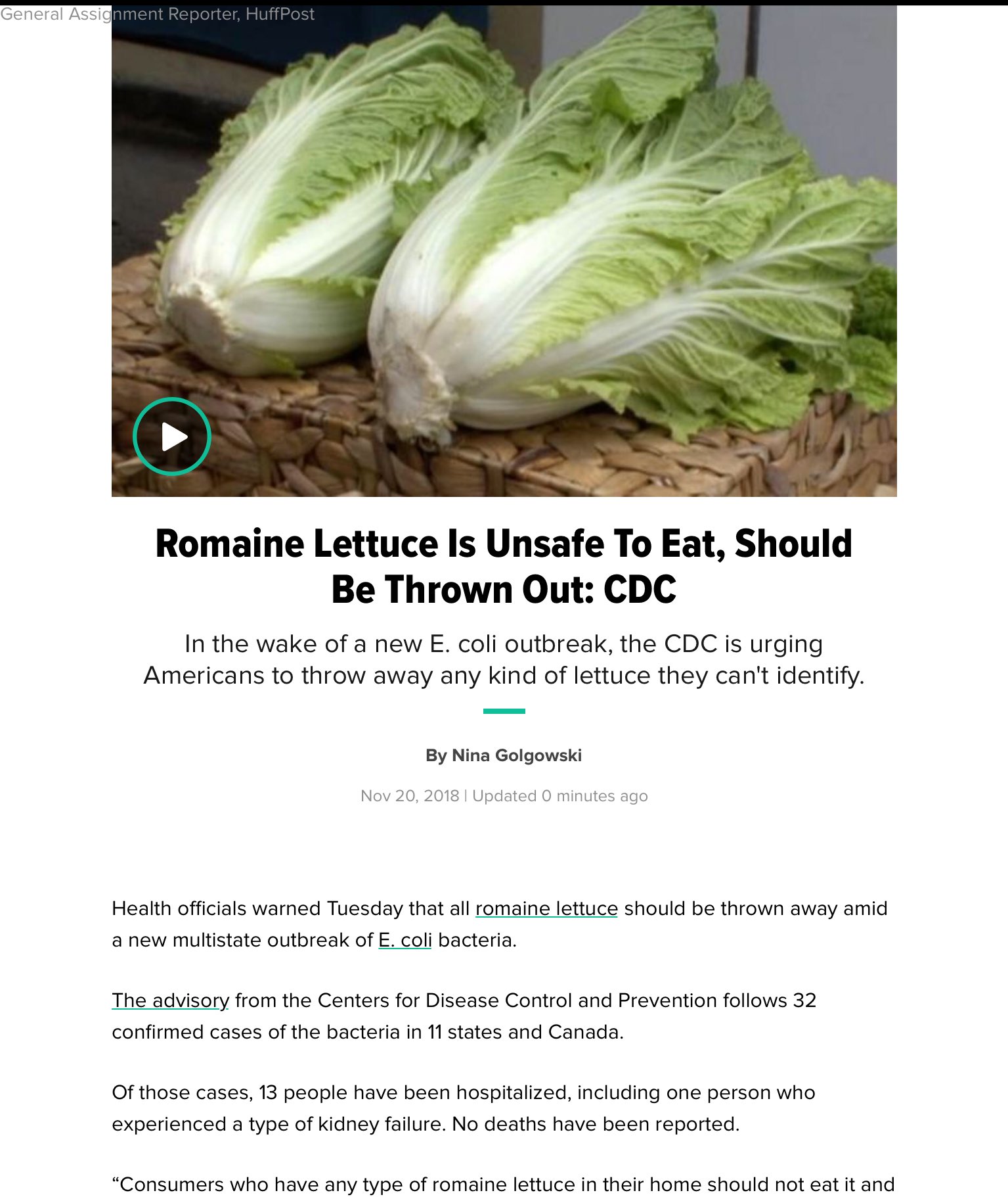 Pregnancy Admiration on Twitter "Romaine Lettuce Is Unsafe To Eat