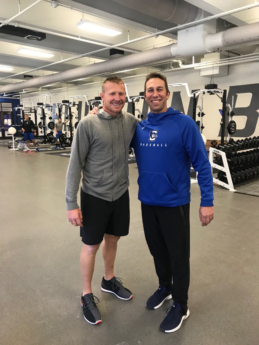 My Man!!! What a surprise to see this guy ⁦@Mark_Melancon_⁩ oh the days of making fun and challenging each other. Hardest workers I’ve ever been around. So Awesome!!! #focused #beast #romodel