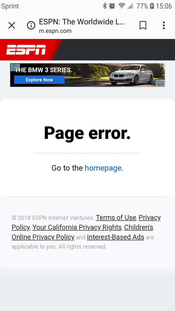 RustyCulver's tweet photo. @espnpodcasts @espn Why am I getting this when I try to get to a podcast? https://t.co/AHFhWdItM0