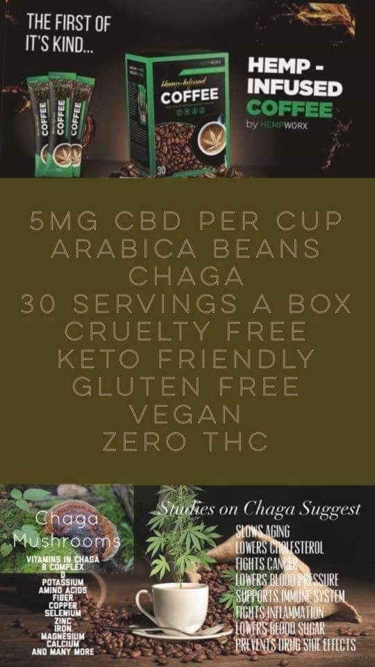 danibutterfly40's tweet photo. Healthy coffee hemp infused #cbd #chaga #healthycoffee https://t.co/hFNsSL3JZq