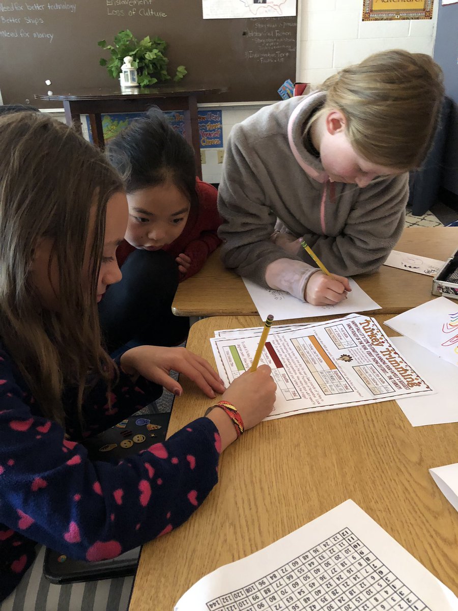 katieokesfre's tweet photo. Using our multiplication and division skills to plan our perfect Thanksgiving party! They learned how long you need to thaw a turkey and how long it takes to cook it! #empathy #mathforthewin @FREprincipal #ssdedu https://t.co/SXd5uHoyhe
