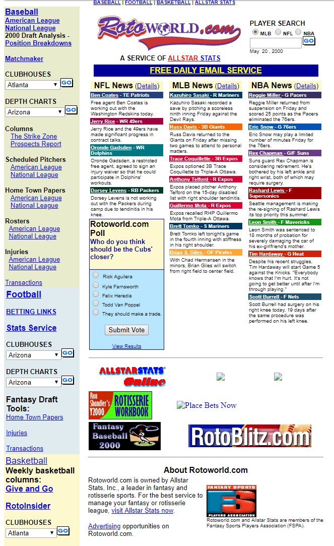 Rotoworld Baseball Depth Charts