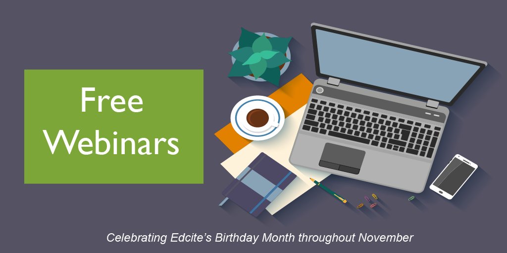 EdciteTeam's tweet image. For our birthday month, we are giving the gift of free webinars! Sign up for our Assignment Settings webinar to learn all about time windows, controlling retakes, hiding student answers, adding tools, &amp;amp; more! Save your spot here: goo.gl/forms/mYveWYOq… #edtechchat #GivingTuesday