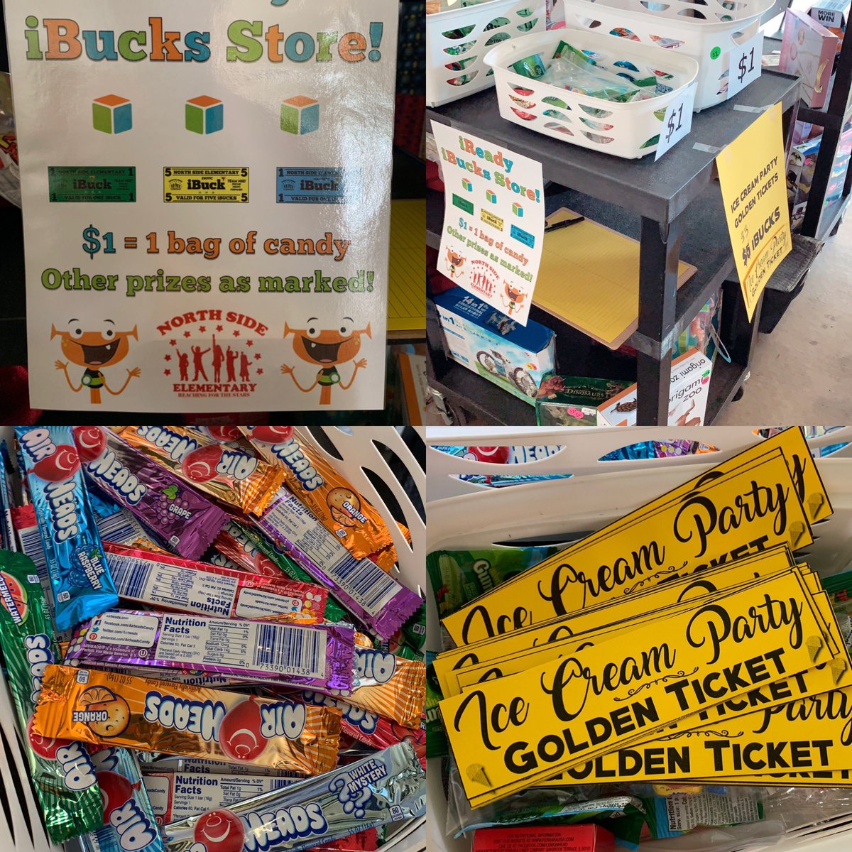NorthSideNSE's tweet photo. The iBucks store opened today! Our students had a blast spending their hard-earned #iBucks! #NSEPride #FocusFightForward https://t.co/bWvrXbVqVA