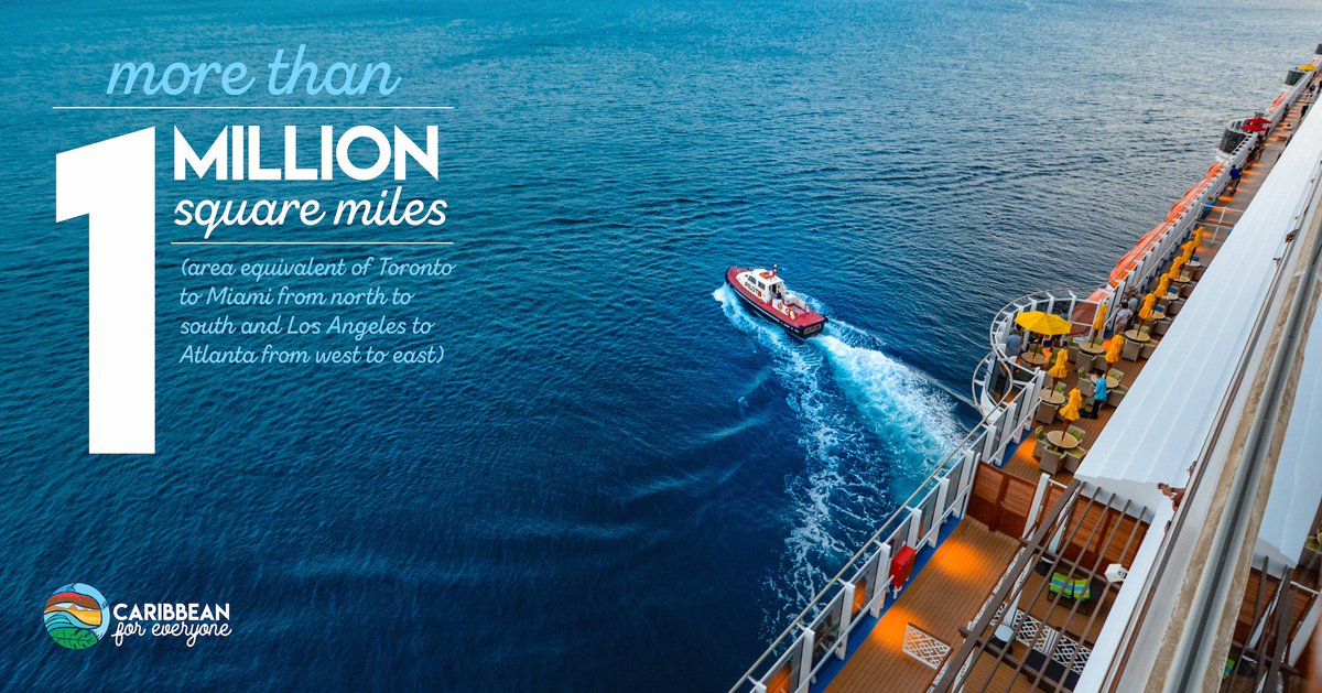 FCCAupdates's tweet photo. #DidYouKnow the #Caribbean extends more than 1 million miles: equal to Toronto to Miami from north to south and LA to Atlanta from west to east? A flight from Miami to Toronto actually takes 35 minutes less than Miami to Trinidad! #FunFacts #CaribbeanIsOpen #CaribbeanForEveryone https://t.co/2y4cFteIqJ