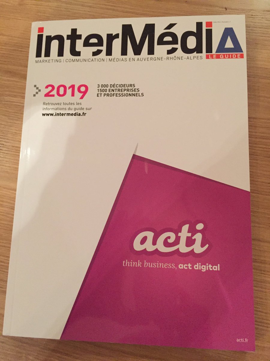 Laurent_acti's tweet photo. A travers cette couverture #GuideIM je veux remercier l’équipe @acti qui rassemble de jolis talents engagés, et chacun de nos clients si fidèle et exigeant. Merci à tous et merci @InterMedia_Lyon @JChauche https://t.co/ocGx2yBfS9