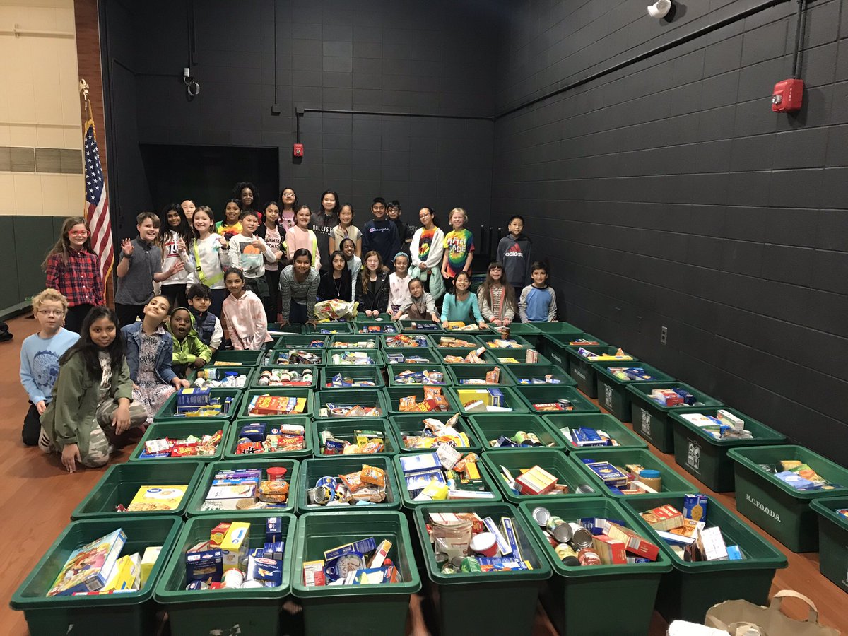 ABCDombrowski's tweet photo. 56 bins full and over 1,000 items collected for families in need this holiday season! Many thanks to Chittick student council for pepping up the school to collect a record breaking amount! Ms. Pignataro and I are so proud to advise you! @EBPublicSchools https://t.co/5NEoEYD6qw