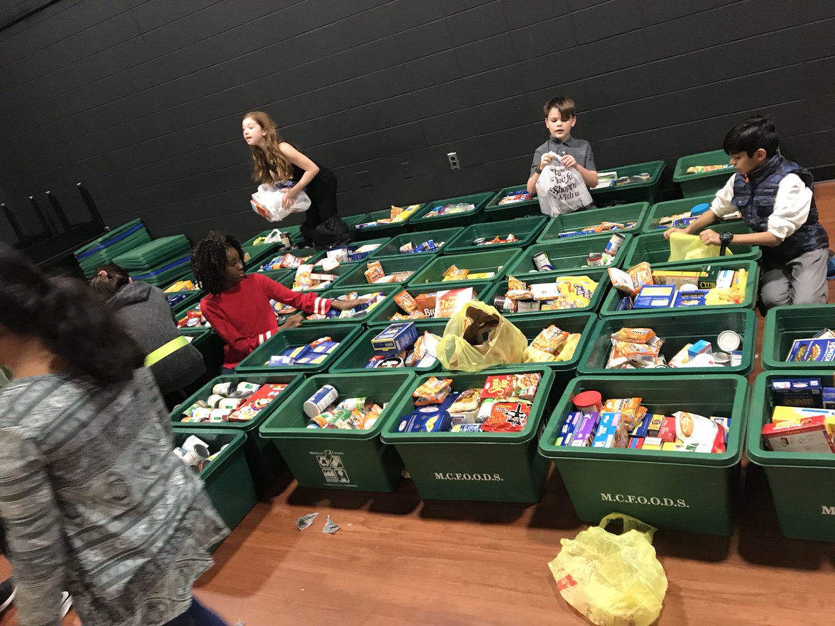 ABCDombrowski's tweet photo. 56 bins full and over 1,000 items collected for families in need this holiday season! Many thanks to Chittick student council for pepping up the school to collect a record breaking amount! Ms. Pignataro and I are so proud to advise you! @EBPublicSchools https://t.co/5NEoEYD6qw