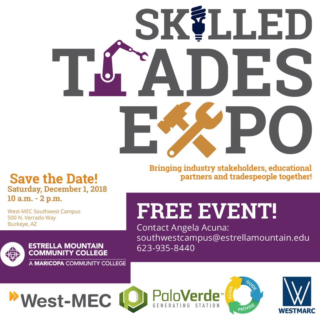 Start_WestMEC's tweet photo. Carpenter, welder, electrician, equipment operator, mechanic, machine operator; these are just some of the available careers that you can hear more about at the Skilled Trades Expo. #westmec #EMCC #orangelife Register today ⚒ https://t.co/7TJNVHfHgg https://t.co/M4Q3mbLISD