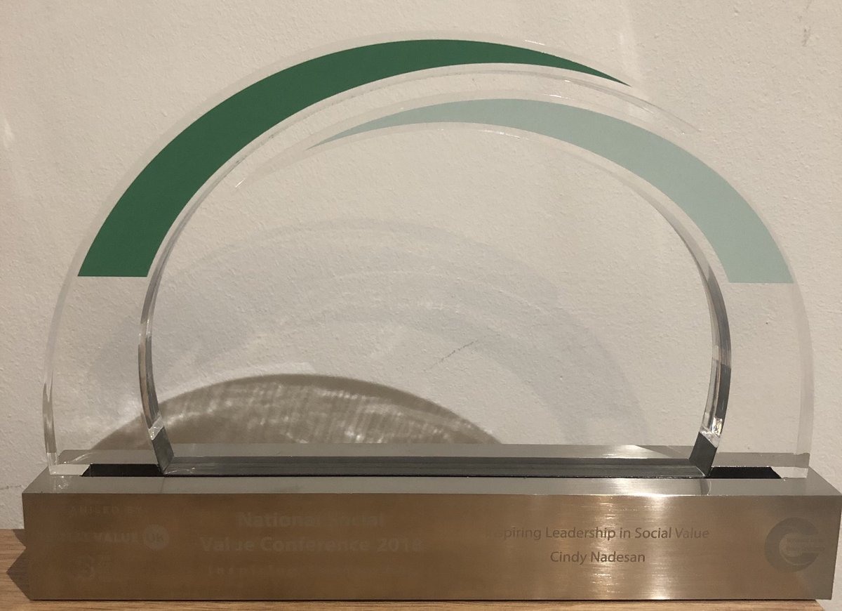 Humbled and ecstatic to have received the Individual Inspiring Leadership Award for Social Value. Thanks to everyone for your help #NSVC18 #socialvaluemovement