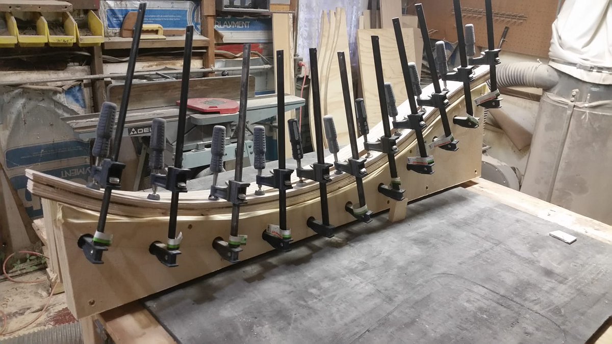 Built my rocker forms over the weekend and along with a first for building a rocker, this will be a first for me with bent lamination. I like it!!