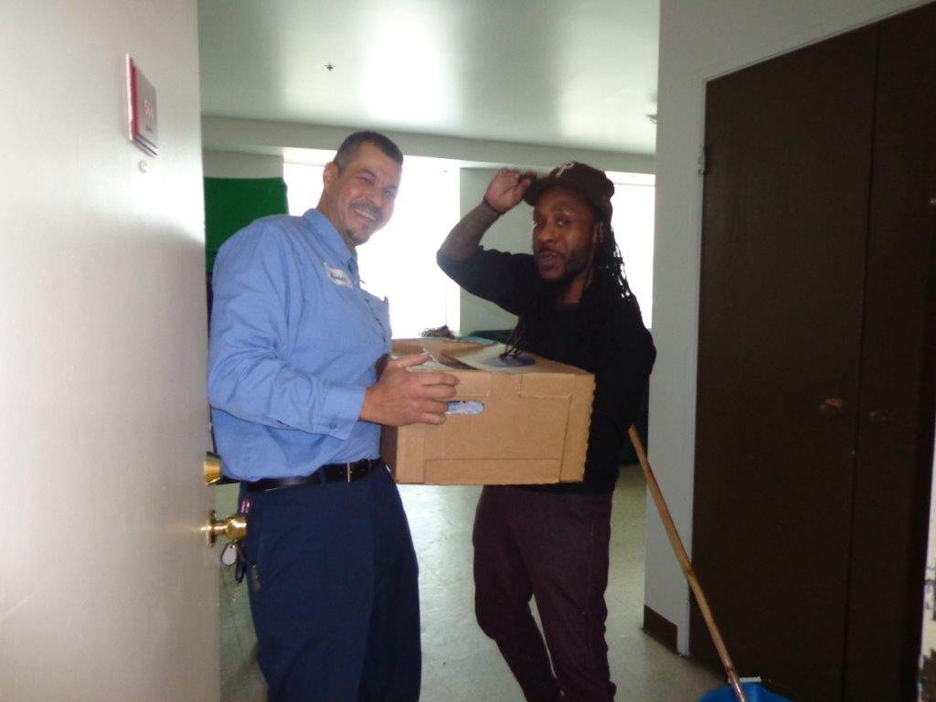 Felix Beltram, Site Manager at Lehigh Park Apartments and his team gave out turkey dinners to needy families at his location. Felipe Cruz and Javier Preito gave out the turkey dinners and wished residents a great Thanksgiving from HACE and HMC. Thanks to Urban Affairs Coalition.