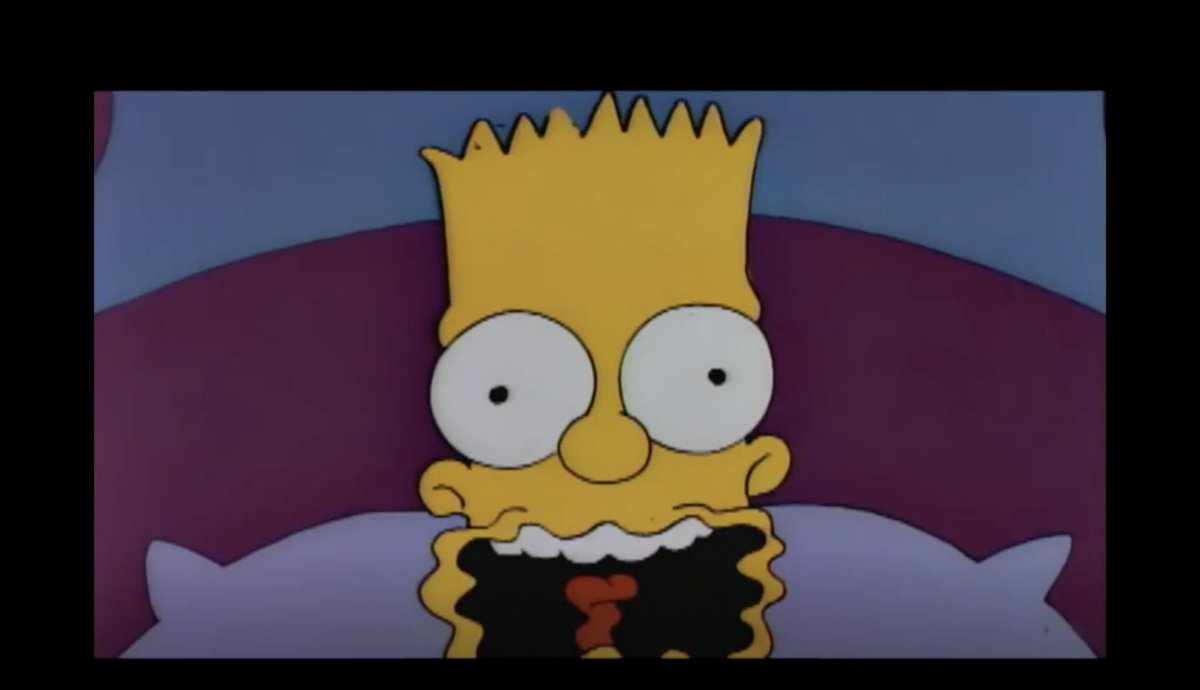 SnackableTV's tweet photo. The “Best Moments in the Simpson’s” Marathon starts today with this classic scene for “Mr. Eat my shorts” himself 😱😂😁🍿 Find the Best Moments of the Simpsons in our playlist tab on SnackableTV #HappySnacking https://t.co/e0kCNzxYdP