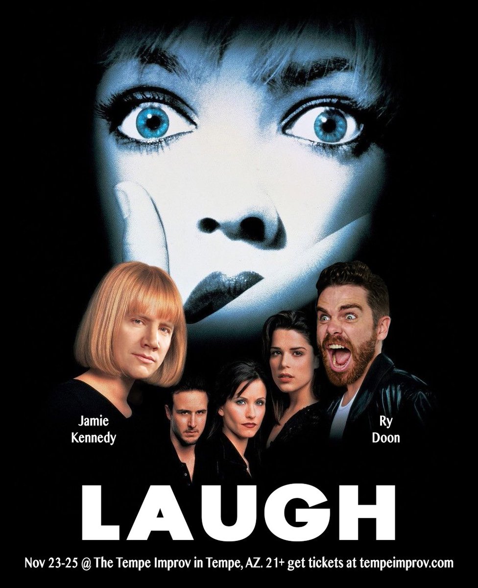 JamieKennedy's tweet photo. I FINALLY made the poster. Tic link below. Playing @tempeimprov Nov 23-25 with @RyDoon #blackfriday #postturkeyday #scream #laugh #thanksgiving
Artwork @BrynnShuller
🎟️🎟️ https://t.co/U6Pu7Fgcoq 🎟️🎟️ https://t.co/xZKL2DK3zE