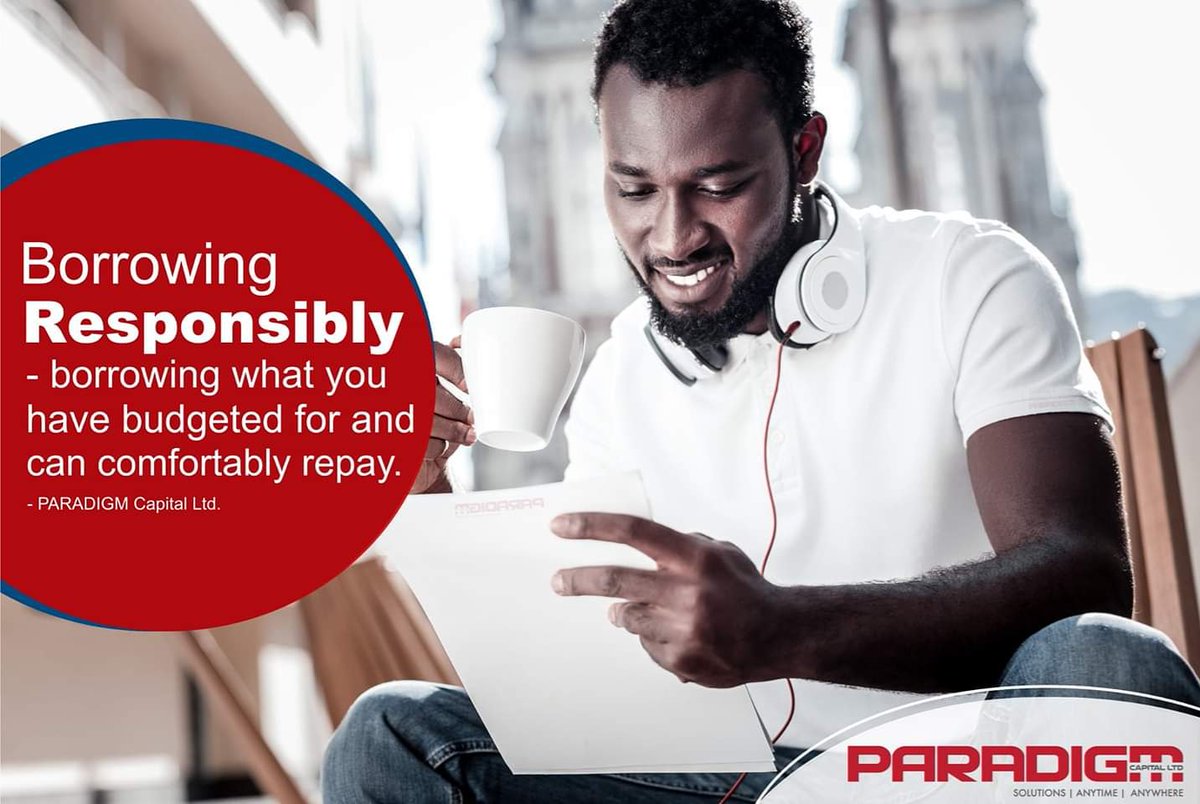PARADIGMCapLtd's tweet image. #BorrowingResponsibly is simply borrowing within your means of affordability (#budgetfirst). In fact borrowing responsibly helps to better manage your debt and preserve a good credit record.

#Think before you borrow, then contact #PARADIGM Capital Ltd. on 876-906-4163.