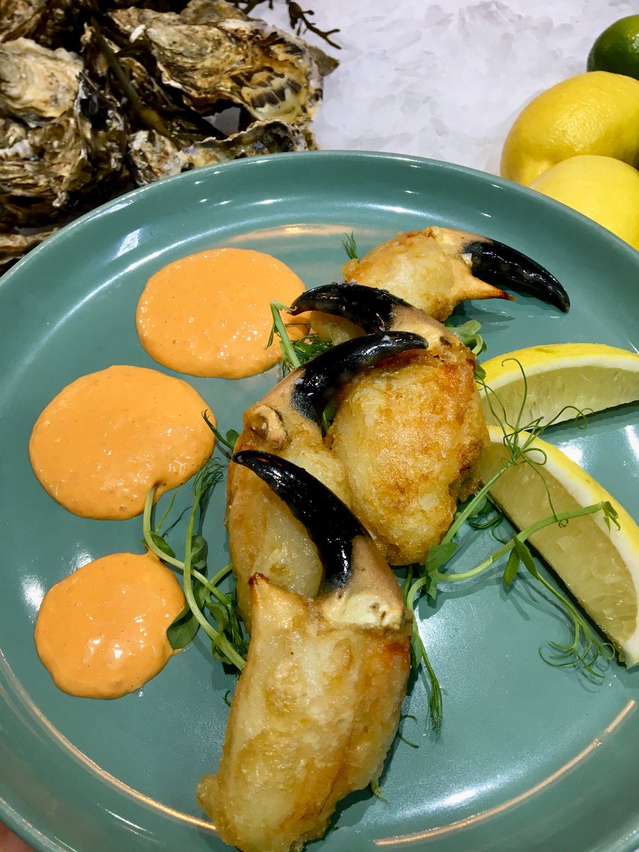 Today’s special! Tempura battered Crab Claws with red pepper and garlic mayo. #clamandcork #doncaster #seafood #jayrayner