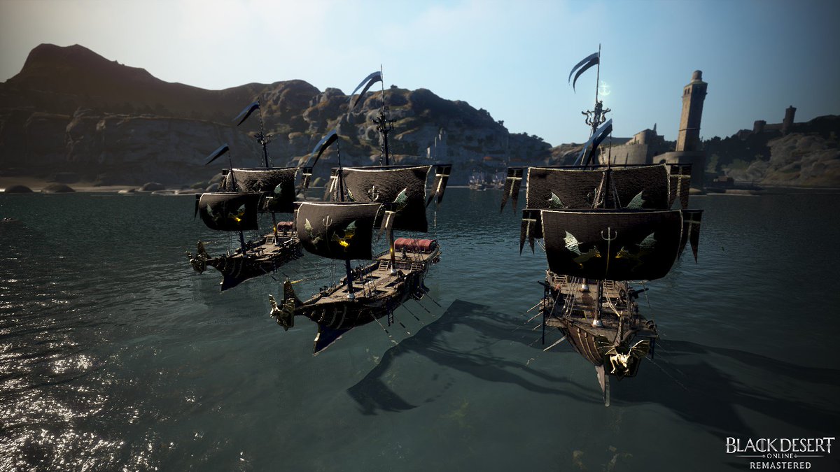 EyeOfTaarn's tweet photo. The whole crew is wearing black & gold.
NA: Pryke, Zinxc (@Zinxc1), & Chaya (@Bonekitten)
#BDO #BlackDesert #BlackDesertOnline #BDOscreenshot #BDOmemories #MMORPG #BDORemastered #BDOSailing @BDO_News https://t.co/tbfMxRtssx