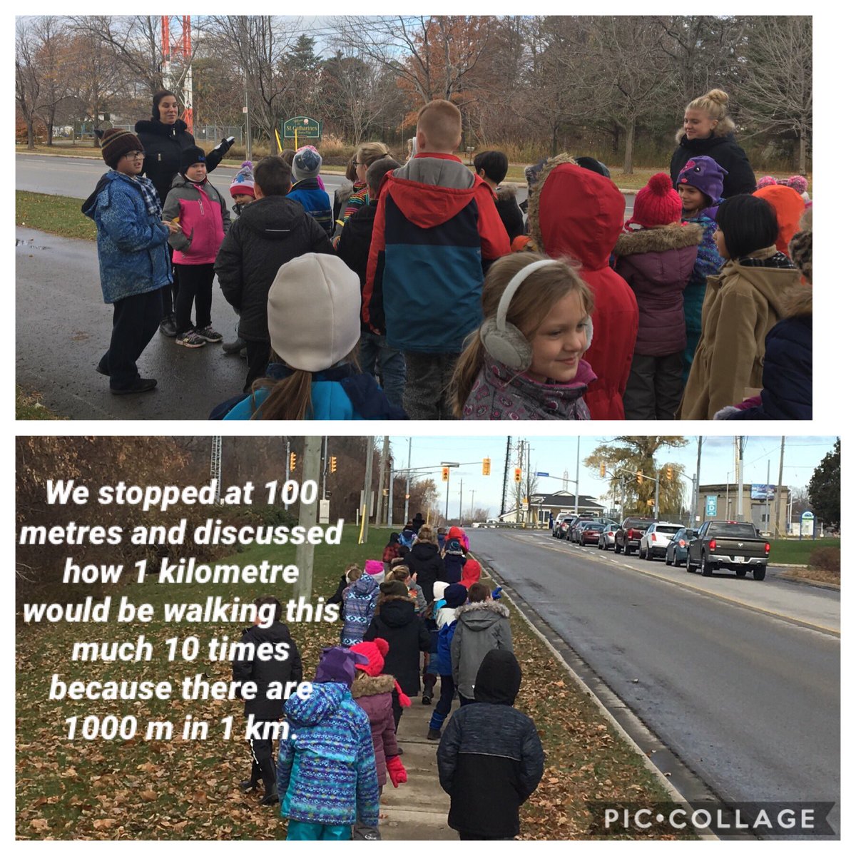 ChilcottMrs's tweet photo. We had a great walk this morning with the grade 3 class as we learned how long a kilometre was. So much fun! @MarkChubb3 @PortWellerPS #PWPS https://t.co/sQ7Y50l2Rf