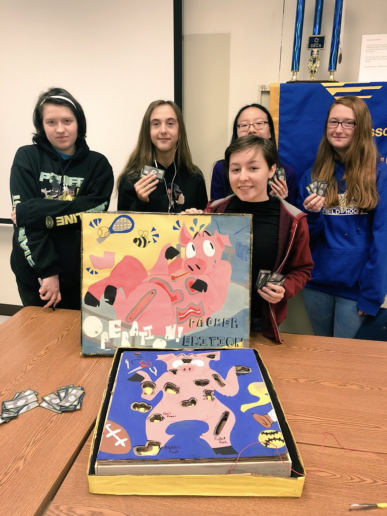 mmoore0890's tweet photo. Battleship SHS Faculty Edition, Homemade Skee-Ball and a hand painted spin on โOperationโ highlight the #CreateAGame Project. Students looked at target market, packaging and how to generate and sustain interest for a product.. #SHSMarketing https://t.co/oPRzxRJRyE