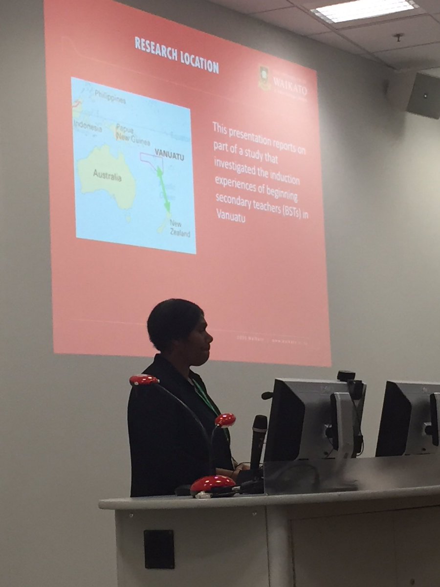 DonellaCobb3's tweet photo. Gayleen Harrison Tarosa @OceaniaCIES #OCIES from Waikato University shares her findings on ‘developing as a teacher in Vanuatu’ https://t.co/kJC3MI3072