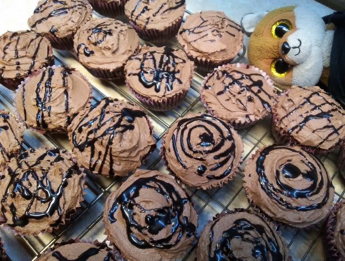 BasTheFox's tweet photo. I've made some chocolate orange #vegan cupcakes, just 'cus.
#BakingWithBas #cake https://t.co/zBOfipqbPg
