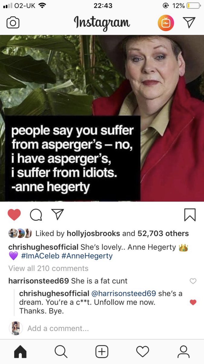siobhanmayyte's tweet photo. @chrishughes_22 you absolute gem. There needs to be more of this positivity in the world. #annetowin @imaceleb #imaceleb https://t.co/wrHUwnhVDY