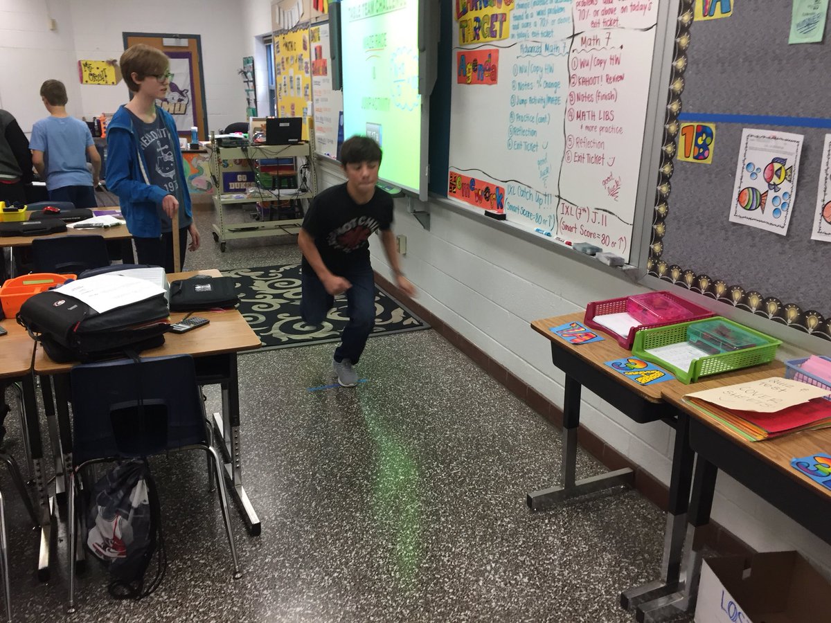 msorzell_math's tweet photo. Students performing standing long jump tests to measure the Percent Increase/Decrease between trials @Landstownms #mathwithmovement #7thgrademath #percentofchange https://t.co/vWPFRVHDsn