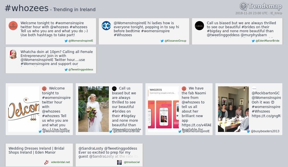 TrendsIreland's tweet photo. #whozees is now trending in Ireland

https://t.co/sS4uxQp8R1 https://t.co/f5lJfRUMLb