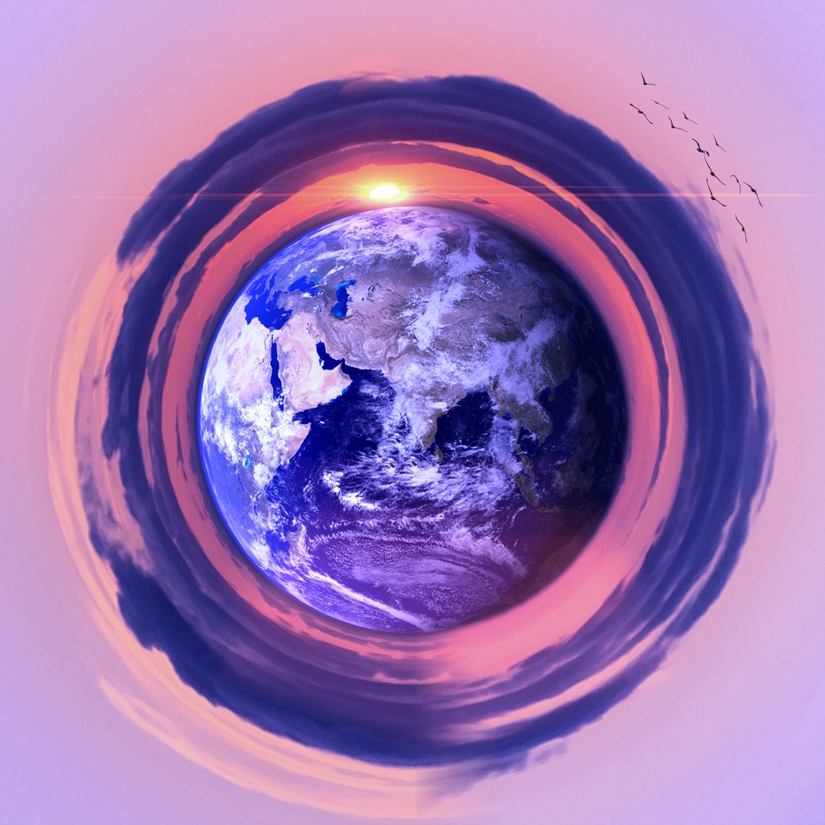 brainfevermedia's tweet image. Sunset Earth. Created with #CircularApp.