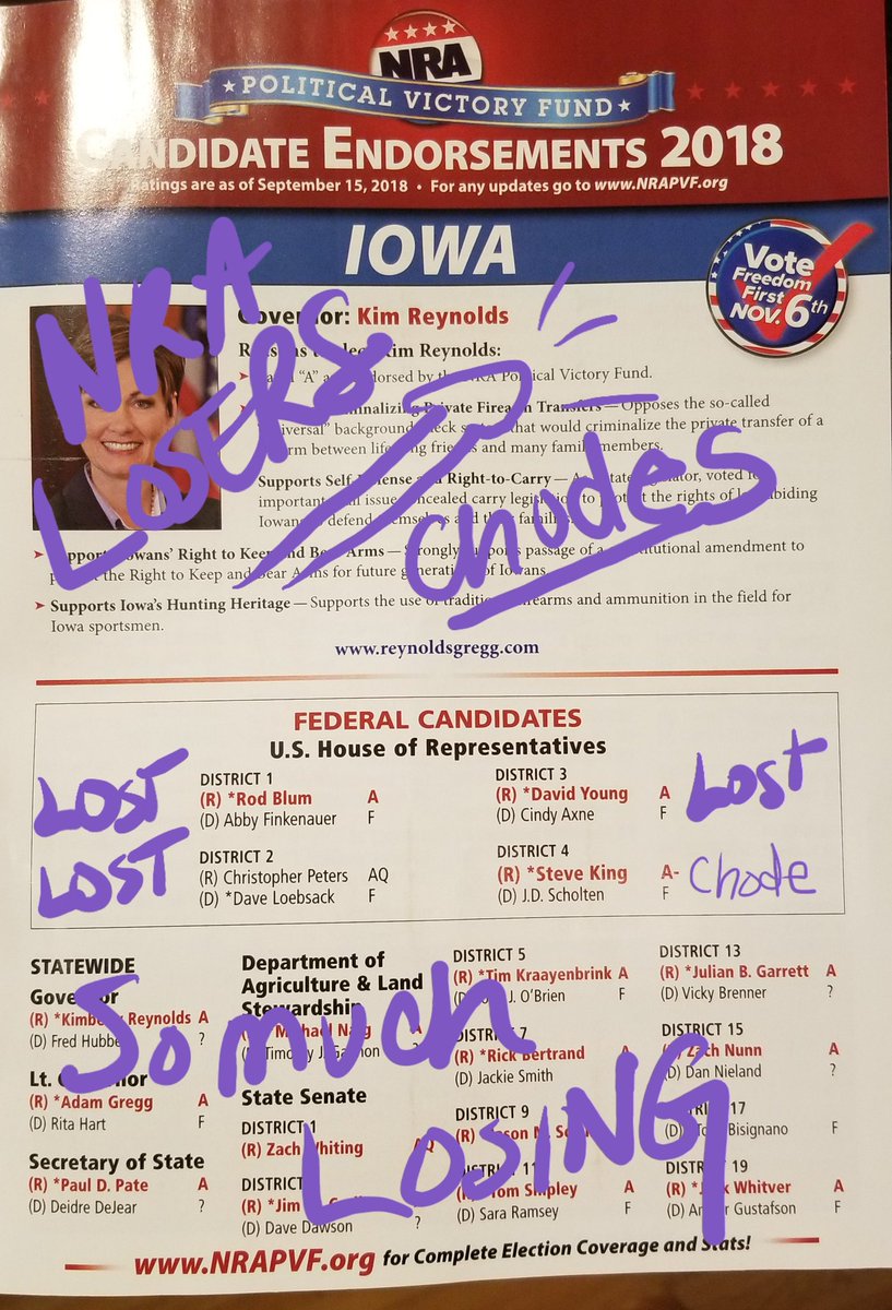 cornfedBetsy's tweet photo. Dear @NRA,
Tell us what it is like to be big fucking loser, crybaby, snowflakes.
XOXO, #betsyriot https://t.co/51StYN0ckm