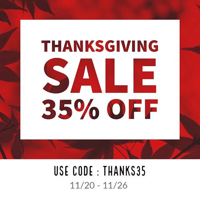 almondon_us's tweet photo. 🍁Get ready to give thanks! 
35% OFF Everything! 🍁
.
.
Discount does not apply to the purchase of gift cards, women's accessories, Almondon gift cards and e-gift cards. It can not be redeemed for cash or combined with other discount offers. All sale items cannot be returned o… https://t.co/6uYYlQIgFS