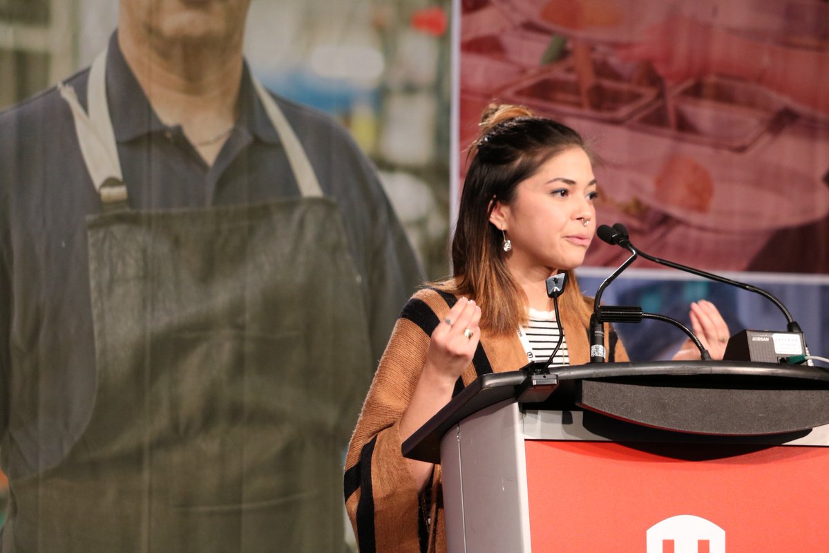UniforTheUnion's tweet photo. The government affects so many aspects of our life, we need that government to reflect us and our priorities, @tlehskwii of @voteprbc urges delegates to continue their activism to vote #ProRep and make sure their friends do the same. #BCRC2018 #Unifor #ProRepIsLit https://t.co/NcXHwI58qV